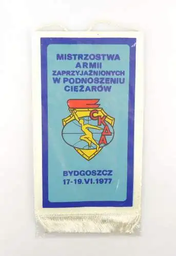 #e6438 Alter Wimpel aus Polen Mistrzostwa Armii BYDGOSZCZ 17.-19.VI.1977