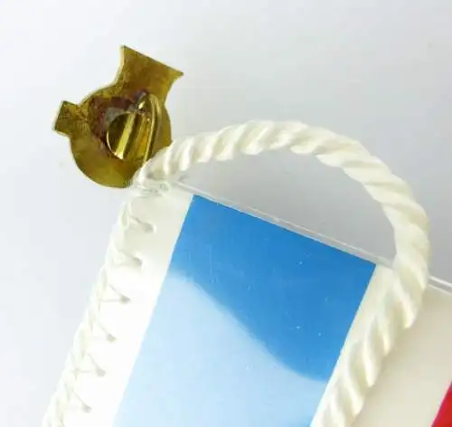 #e6392 Wimpel mit passendem Abzeichen! 70 ME PZPC 1991 EWF Gewichteheben