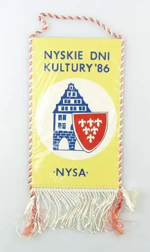 #e6381 Original alter Wimpel Nyskie Dni Kultury '86 NYSA  Polen