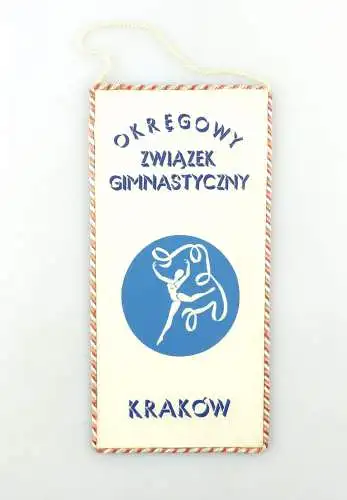 #e6378 Original alter Wimpel Okregowy Zwiazek Gimnastyczny Krakow Polen 