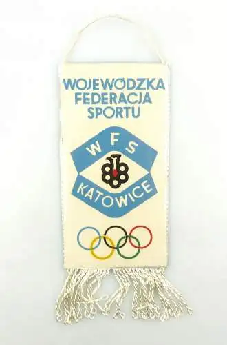 #e6377 Original alter Wimpel Wojewodzka Federacja Sportu WFS Katowice Olympia