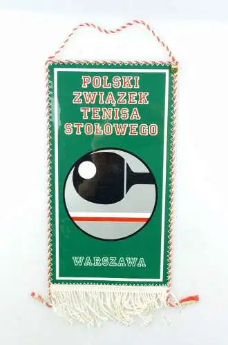 #e6369 Original alter Wimpel aus Polen Polski Zwiazek Tenisa Stolowego Warszawa