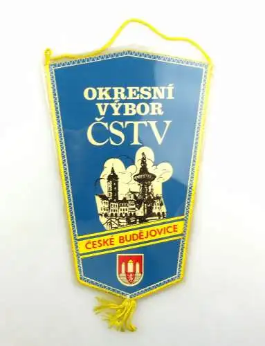 #e6240 Alter Wimpel Tschechien Okresni Vybor CSTV Ceske Budejovice