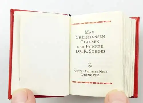 #e5876 Minibuch: Max Chrisiansen Clausen Der Funker Dr. Richard Sorges