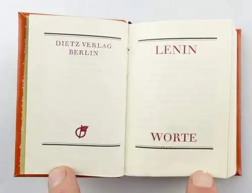 #e5869 Minibuch: Lenin Worte Dietz Verlag Berlin Peter Läuter