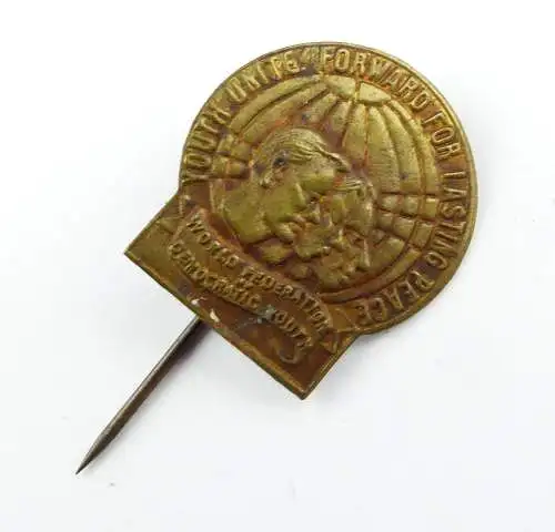 #e5835 DDR Anstecknadel world federation democratic youth 