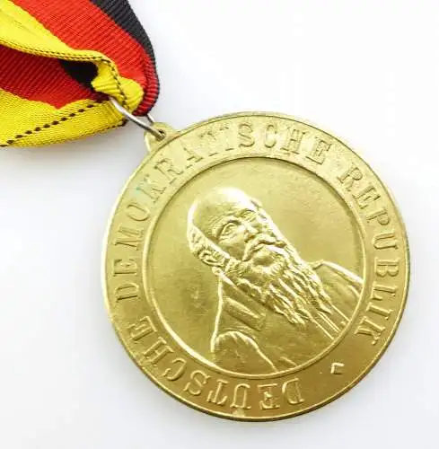 #e5786 DDR Medaille VI. Zentrales Sportfest 1961 Rostock Güstrow goldfarben