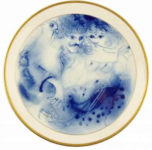 #e5762 Wandteller Jahresteller limitierte Auflage 1981 Meissen Porzellan DDR 