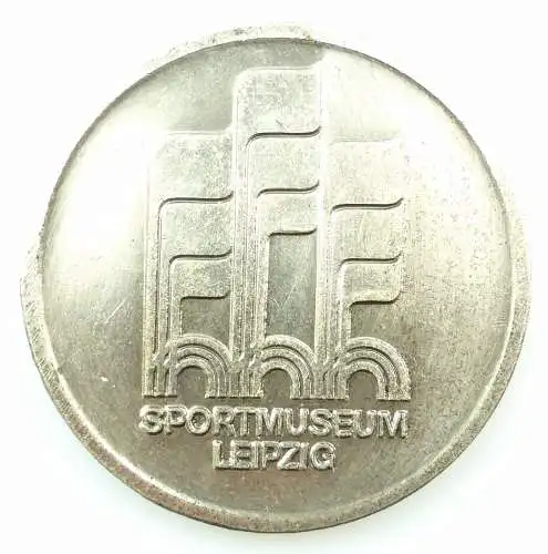 #e5643 Medaille Sportmuseum Leipzig in Silber DDR