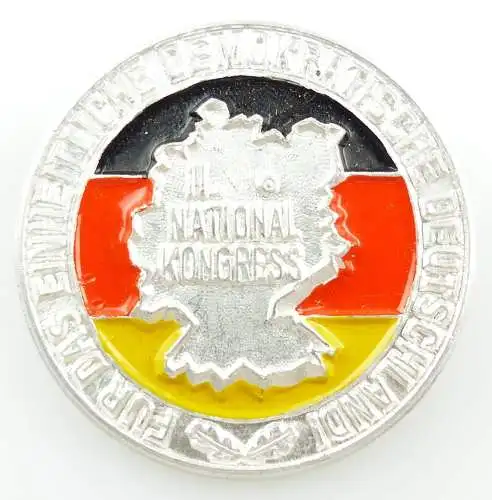 #e5282 Abzeichen II. Nationalkongress einheitlich demokratisches Deutschland 