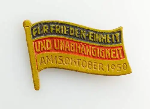 #e4987 Original altes DDR Abzeichen aus Pappe 15. Oktober 1950