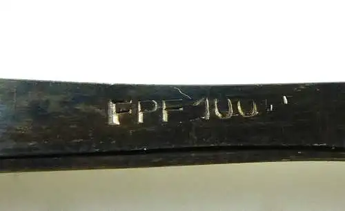 #e4980 Tolle alte Zuckerzange FPF in 100er Silberauflage