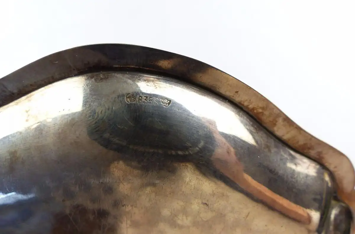 #e4922 Kleines Lutz & Weiss Tablett aus 835er Silber  5