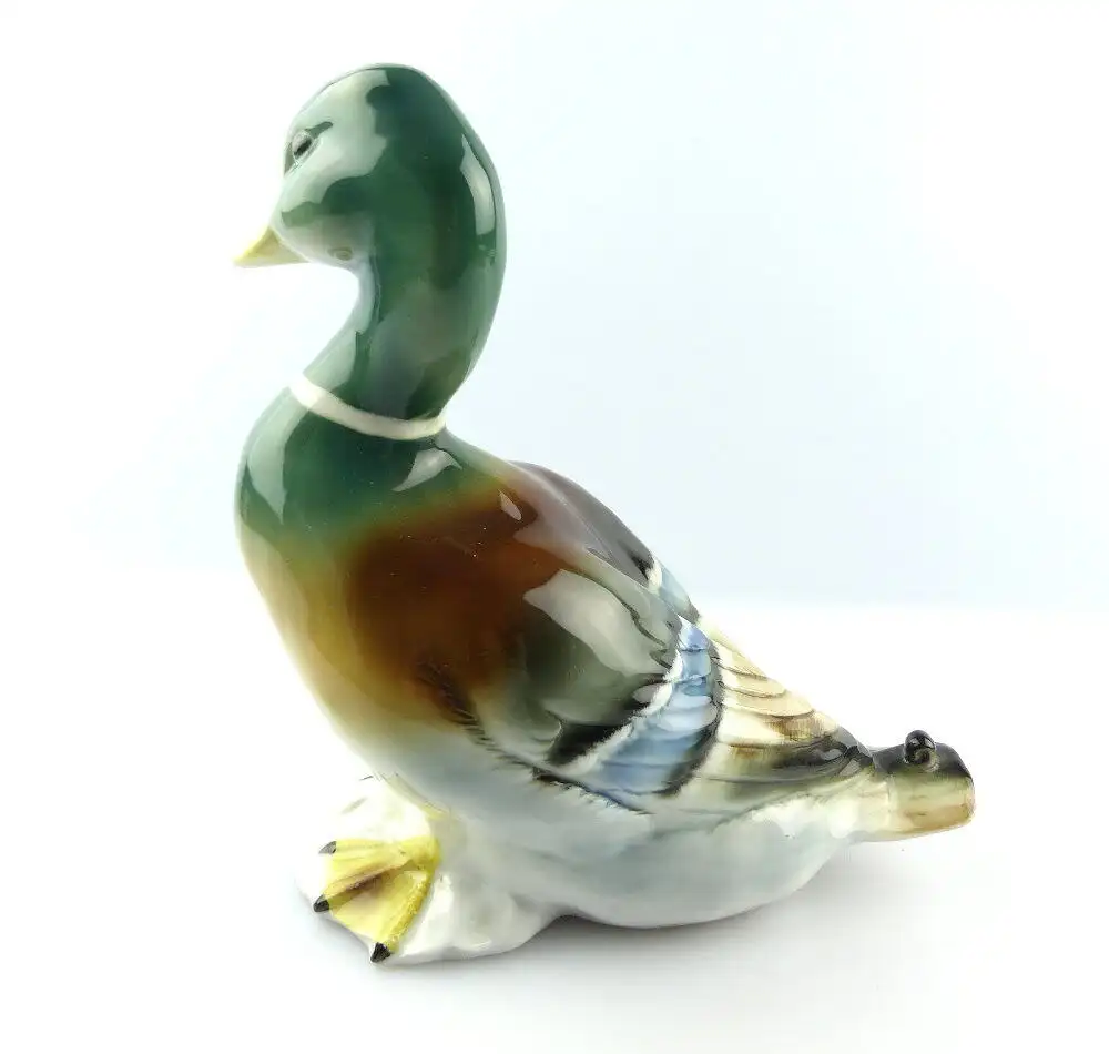 #e4830 Riesige Porzellanfigur sitzende Ente von Gräfenthal 4