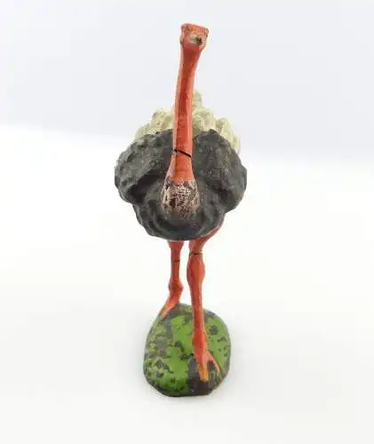 #e4733 Altes Lineol Tier / Massefigur Srauß