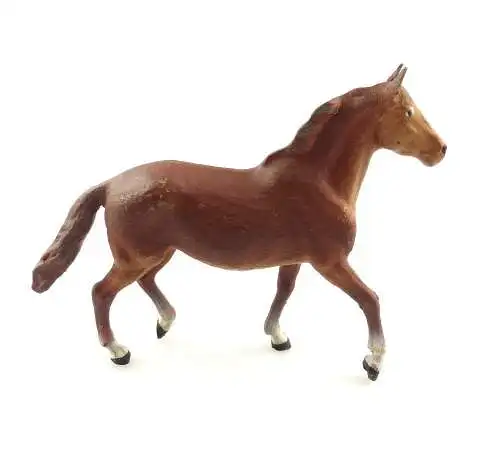 #e4725 Altes Lineol Tier / Massefigur: Pferd