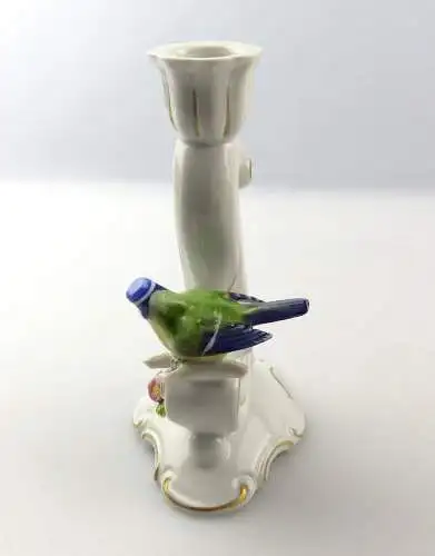 #e4712 Aelteste Volkstedter Porzellan Manufaktur Leuchter mit Vogel