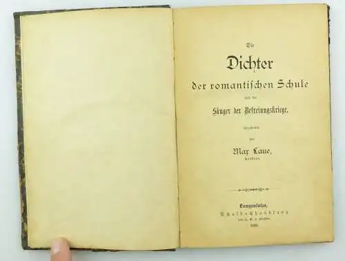 #e4452 Buch: Die Dichter der romantischen Schule Schulbuchhandlung Preßler 1890