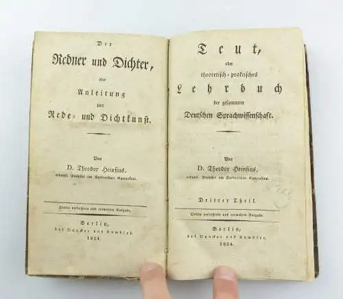 #e4419 Buch: Der Redner und Dichter Anleitung zur Rede und Dichtkunst von 1824