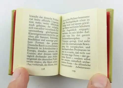 #e4374 Minibuch: Zur Geschichte des Bundes der Kommunisten Marx / Engels 1988