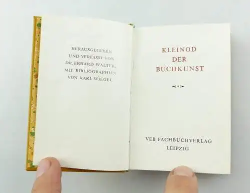 #e4363 Minibuch: Kleinod der Buchkunst von Dr. Erhard Walter