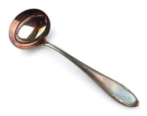 #e4093 Tolle Soßenkelle in 90er Silberauflage 