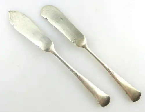 #e3751 2 Vorlegeteile aus massivem 800er Silber mit Monogramm "R"