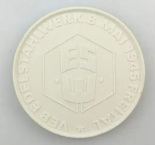 e3741 Meissen Medaille VEB Edelstahlwerk 8 Mai 1945 Freital ESW Qualitätsarbeit