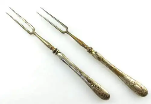 #e3718 2 alte Vorlegegabeln aus der Gründerzeit 