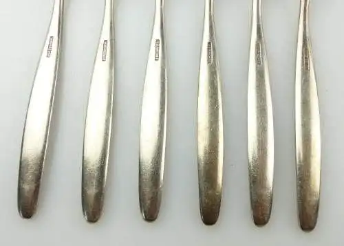 #e3709 6 WMF Kuchengabeln in 90er Silberauflage 