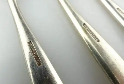 #e3709 6 WMF Kuchengabeln in 90er Silberauflage 