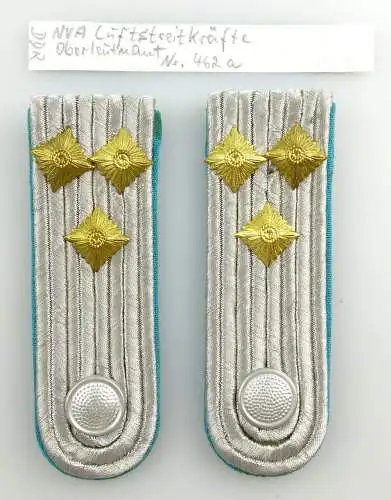 #e3578 1 Paar DDR NVA Schulterstücke Luftstreitkräfte Oberleutnant Nr. 462 a
