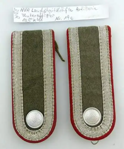 #e3574 1 Paar DDR NVA Schulterstücke Landstreitkräfte Artillerie Unteroffizier 