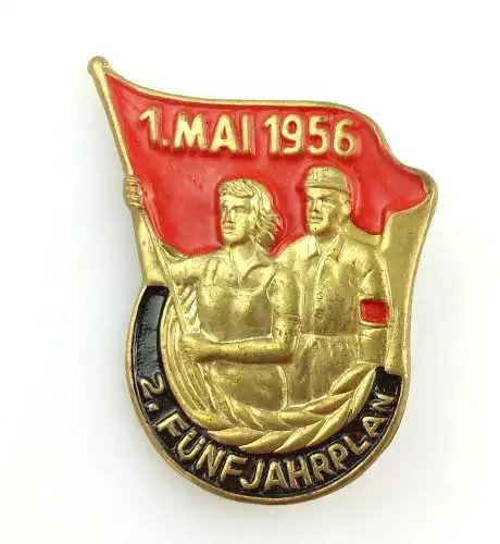 #e3443 Abzeichen 1.Mai 1956, DDR Anstecknadel 2. Fünfjahrplan