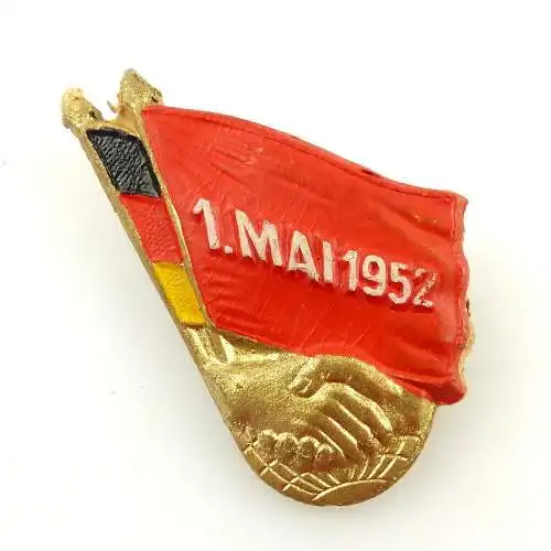 #e3440 Abzeichen 1.Mai 1952, DDR Anstecknadel Pappe