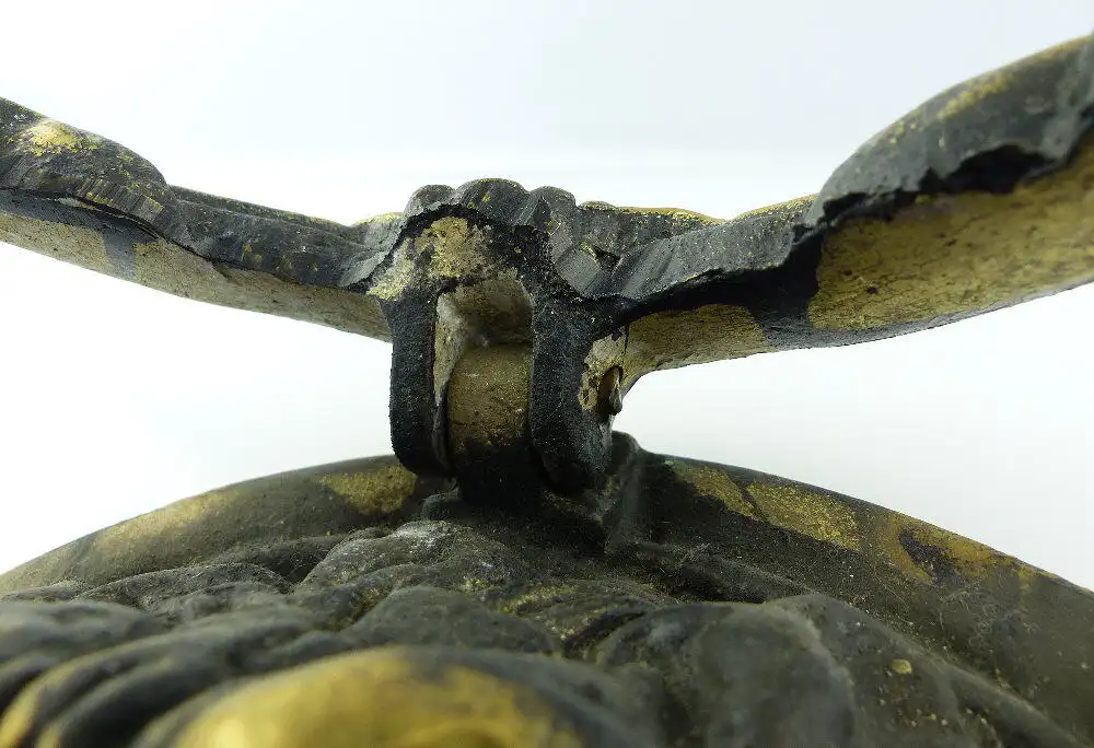 e3300 Alter goßer Türklopfer aus Messing Löwenkopf 6