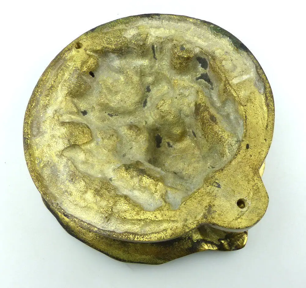 e3300 Alter goßer Türklopfer aus Messing Löwenkopf 7