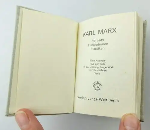 #e3180 Minibuch: Karl Marx Porträts, Illustrationen, Plastiken 1983