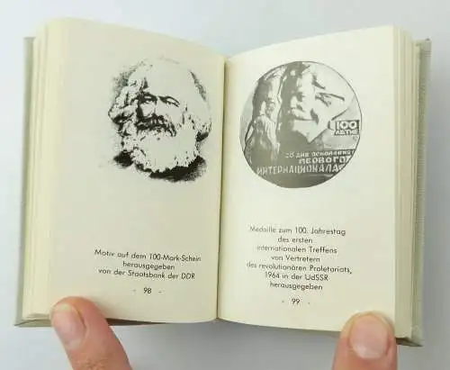 #e3180 Minibuch: Karl Marx Porträts, Illustrationen, Plastiken 1983