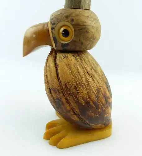 #e3072 Lustiges Tier 50er Jahre Schreibtischablage, Zettelspießer aus Holz, Horn
