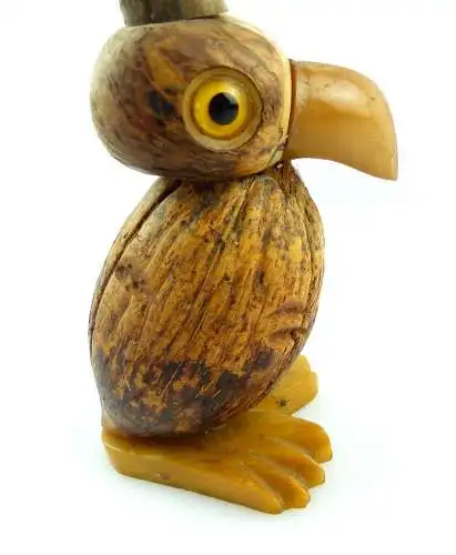 #e3072 Lustiges Tier 50er Jahre Schreibtischablage, Zettelspießer aus Holz, Horn