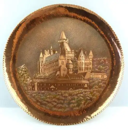 #e3051 Großer DDR Andenkenteller /Ehrenteller Handarbeit Ehrengeschenk