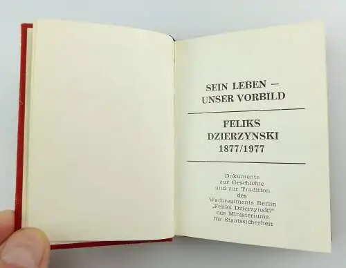 #e2932 Minibuch: Feliks Dzierzynski 1877-1977 Sein Leben - Unser Vorbild MfS