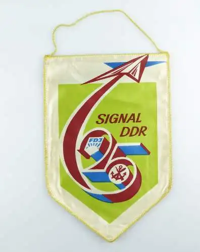 #e2893 DDR Wimpel: FDJ Signal Zum Schutz des Sozialismus Bekenntnis und Tat