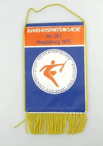#e2884 DDR Wimpel: II. Wehrspartakiade der GST Magdebrug 1975