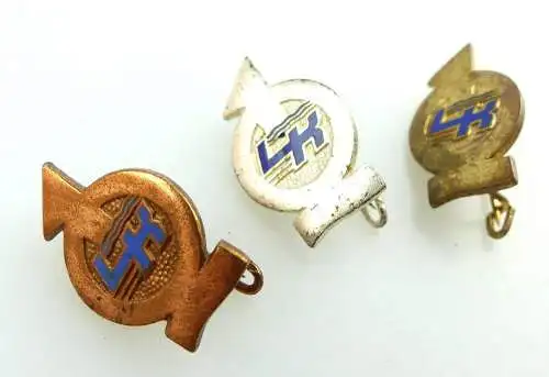 #e2796 3x Abzeichen Q 1 in Bronze, Silber und Gold