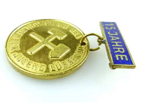 #e2723 Medaille 15 Jahre VEB Braunkohlenwerk Jugend Lübbenau 