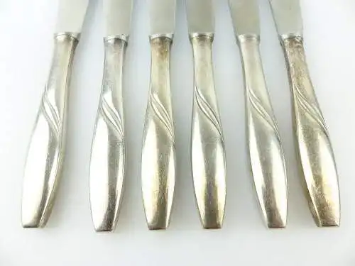 #e2299 Sechs alte Messer in 40er Silberauflage