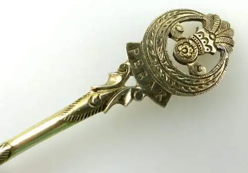 #e2233 Perak (Malaysia) HN Sammlerlöffel /Kaffelöffel /Andenkenlöffel 