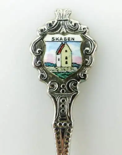 #e2225 Schöner Andenkenlöffel /Sammlerlöffel /Kaffelöffel mit Wappen Skagen 